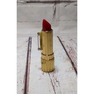 Vintage Goldtone Working Twist‎ Up Red Lipstick Pin Brooch. Really Works!